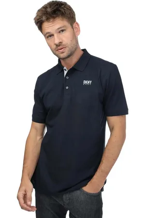 DKNY Unisex Volwassen Tonaal Logo Poloshirt (Marine)