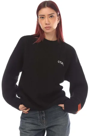 Heron Preston Dames/Dames CTNMB Gebreid Crew Hals Oversized Sweatshirt ( , Wit)