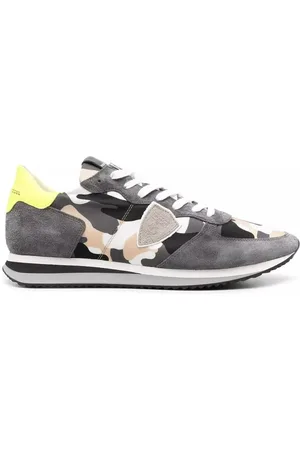 Philippe model Stoffen Sneakers Met Suede Inzetstukken