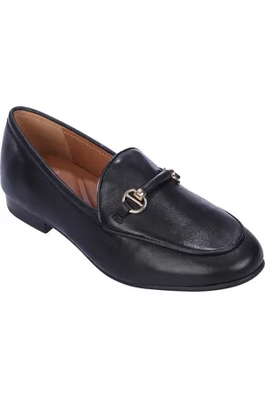 Dune Dames/Dames Grandeur Leather Wide Loafers