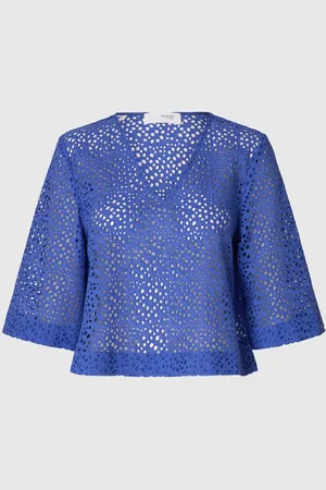 SELECTED Broderie Anglaise Crop Top