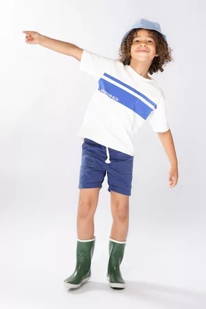 Sissy-Boy Heren Buckethat - Blauwe bucket hat met vissen