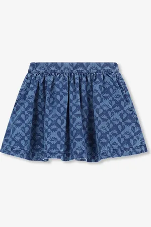Sissy-Boy Blauwe Denim Rok Met Print