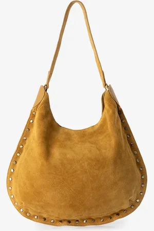 Sissy-Boy Donkergele Suede Shopper Met Studs