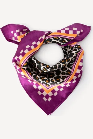Sissy-Boy Paarse Leopard Print Sjaal