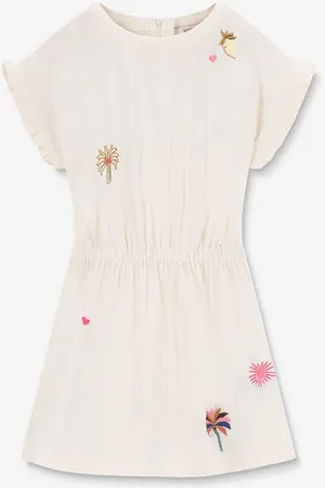 Sissy-Boy Witte Jurk Met Embroidery