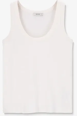 Sissy-Boy Witte Rib Singlet