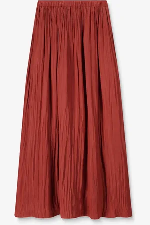 Sissy-Boy Donkeroranje Geplooide Maxi Rok