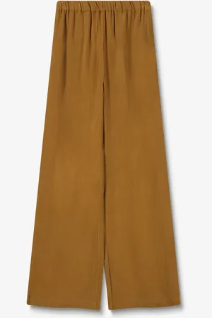 Sissy-Boy Bruine High Waist Wide Leg Broek