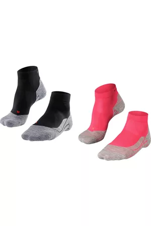 FALKE Dames Sokken - Dames RU4 halfhoog 2-pack zwart & roze