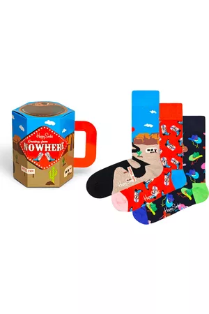 Happy Socks Giftbox 3-pack sokken welcome to
