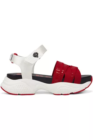 ED HARDY Dames Outdoor Sandalen - Sneakers Overlap sandal red/white