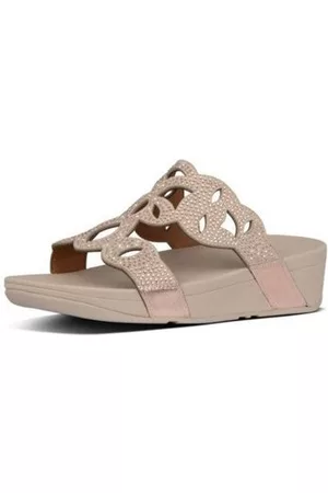 FitFlop Dames Slippers - Slippers ELORA CRYSTAL SLIDES ROSE GOLD
