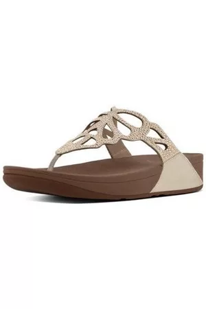 FitFlop Dames Teenslippers - Teenslippers BUMBLE CRYSTAL TOE POST GOLD es