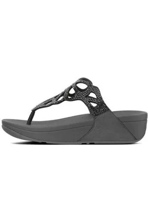FitFlop Dames Teenslippers - Teenslippers BUMBLE CRYSTAL TOE POST PEWTER es