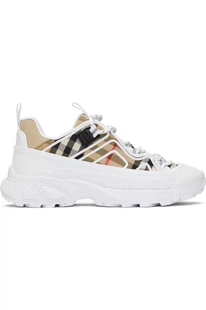 Burberry Kids & White Vintage Check Sneakers
