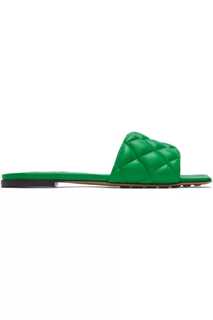 Bottega Veneta Dames Sandalen - Green Padded Flat Sandals