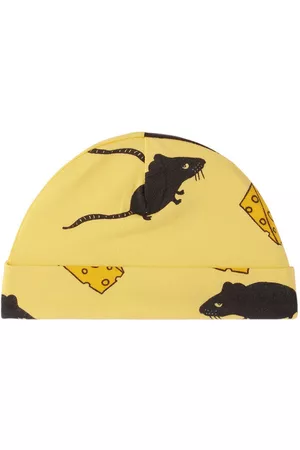Mini Rodini Baby Yellow Mouse Beanie