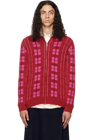 Molly Goddard Heren Cardigans - Red Logan Cardigan