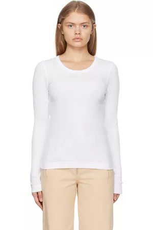 Dagmar Dames Lange mouw - White Vita Long Sleeve T-Shirt