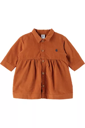 Petit Bateau Baby Orange Corduroy Dress