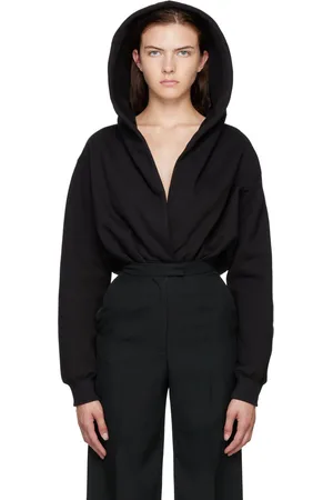 Alaïa Black Hooded Bodysuit