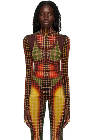 Jean Paul Gaultier Brown Dots Turtleneck