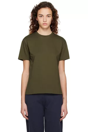 Sunspel Jongens T-shirts - Green Boy Fit T-Shirt