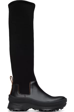 Jil Sander Dames Laarzen - Black Leather Tall Boots