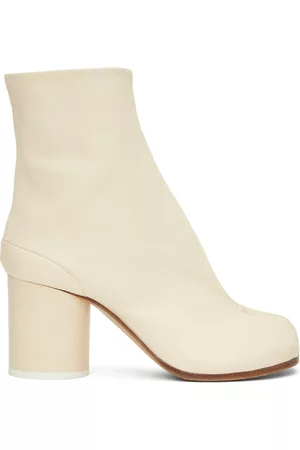 Maison Margiela Dames Enkellaarzen - Off-White Tabi Ankle Boots
