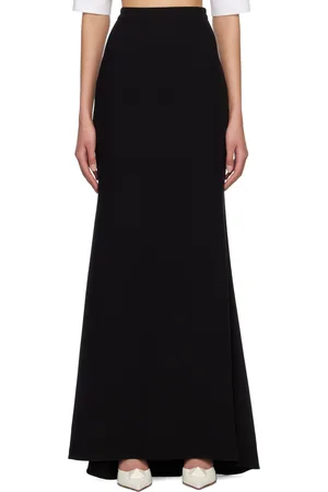 VALENTINO Black Flared Maxi Skirt