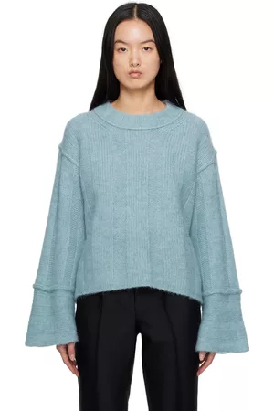 Dagmar Dames Sweaters - Blue Crewneck Sweater