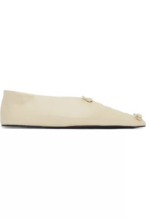Jil Sander Off-White Braided Ballerina Flats