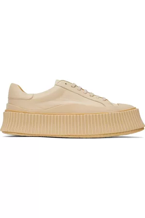 Jil Sander Beige Leather Sneakers