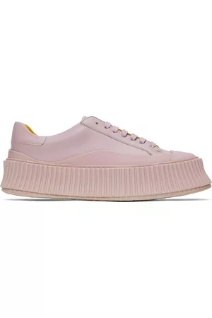 Jil Sander Purple Leather Sneakers