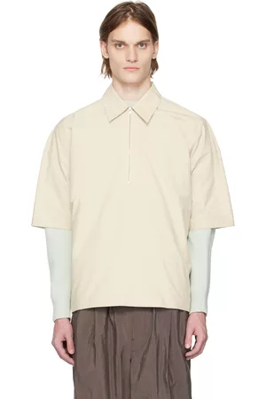 Jil Sander Beige Half-Zip Shirt