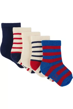 Petit Bateau Five-Pack Baby Multicolor Striped Socks