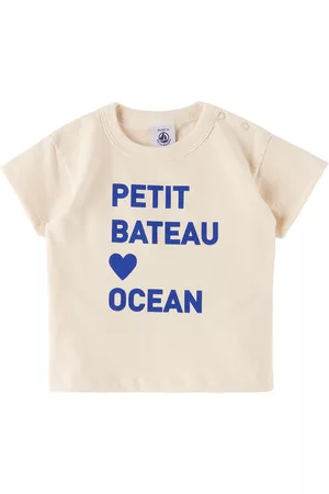 Petit Bateau T-shirts - Baby Off-White Printed T-Shirt