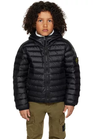 Stone Island Kids Black Quilted Down Jacket