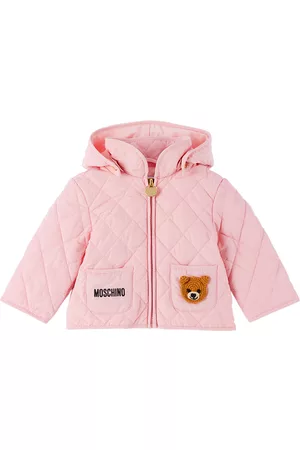 Moschino Donsjassen - Baby Pink Detachable Hood Jacket