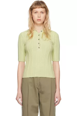 Dagmar Dames Poloshirts - Green Wide Rib Polo