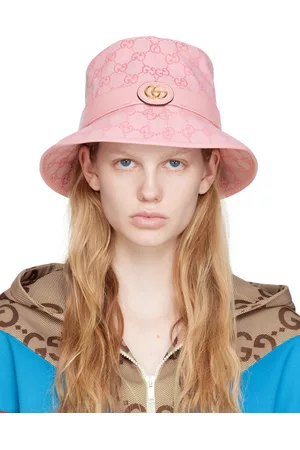 Gucci Dames Buckethat - Pink GG Bucket Hat