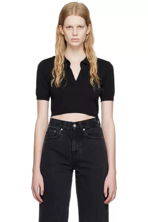 Hope Dames Poloshirts - Black Cropped Polo