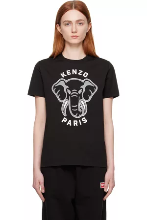 Kenzo Dames T-shirts - Black Paris Varsity Jungle T-Shirt