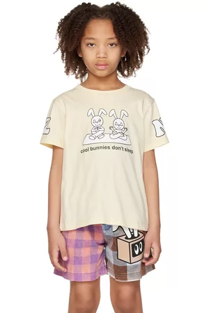 NZKidzzz T-shirts - Kids Beige 'Cool Bunnies Don't Sleep' T-Shirt