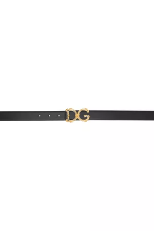 Dolce & Gabbana Dames Riemen - Black Logo Belt
