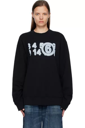 Maison Margiela Dames Sweaters - Black Zoom Sweatshirt