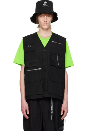 MASTERMIND Heren Vesten - Black Multi-Pocket Vest