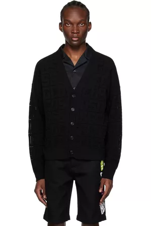 GCDS Heren Cardigans - Black Monogram Cardigan