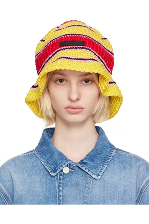 Stella McCartney Dames Buckethat - Yellow Logo Bucket Hat